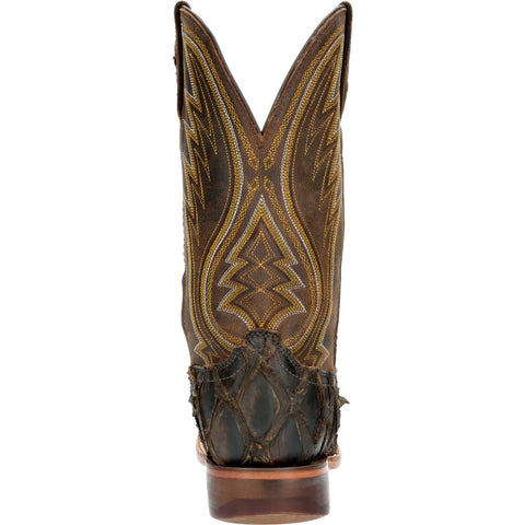 Durango Premium Exoctics DDB0318 Mens Brown Leather Slip On Western Boots