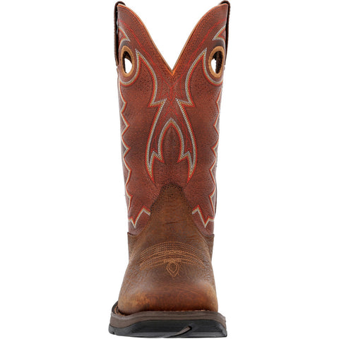 Durango Rebel DDB0327 Mens Brown Wide Leather Slip On Cowboy Western Boots