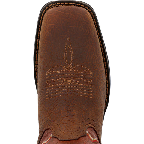 Durango Rebel DDB0327 Mens Brown Wide Leather Slip On Cowboy Western Boots