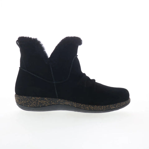 Aetrex Remi DM750 Womens Black Suede Zipper Casual Dress Boots