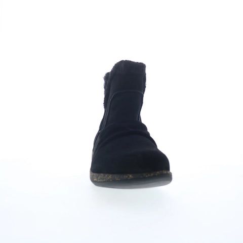 Aetrex Remi DM750 Womens Black Suede Zipper Casual Dress Boots