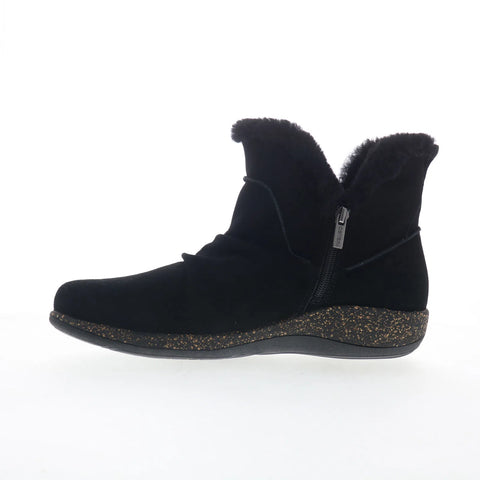Aetrex Remi DM750 Womens Black Suede Zipper Casual Dress Boots