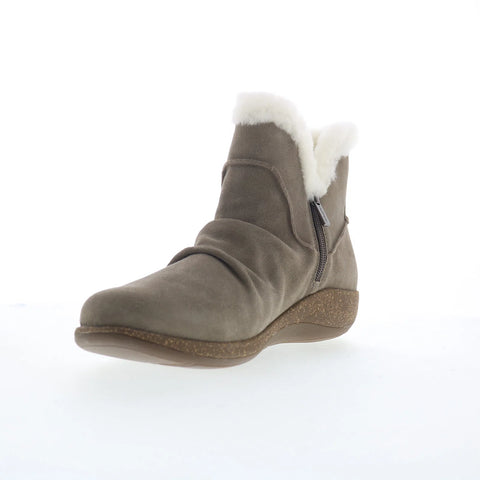 Aetrex Remi DM756 Womens Green Suede Zipper Casual Dress Boots