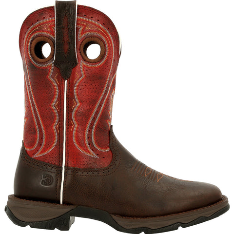 Durango Lady Rebel DRD0408 Womens Brown Leather Slip On Cowboy Western Boots