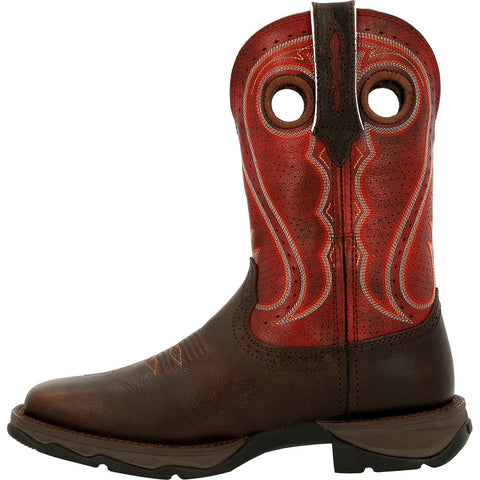 Durango Lady Rebel DRD0408 Womens Brown Leather Slip On Cowboy Western Boots