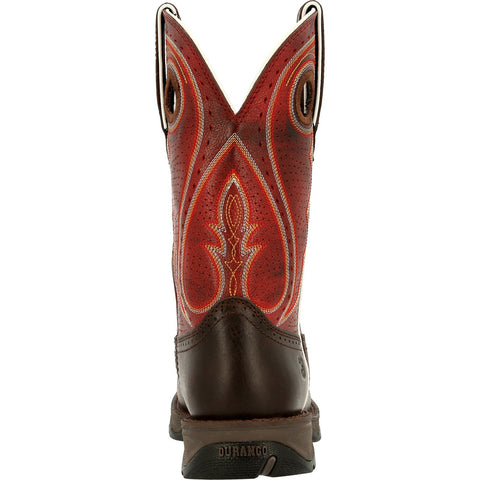 Durango Lady Rebel DRD0408 Womens Brown Leather Slip On Cowboy Western Boots