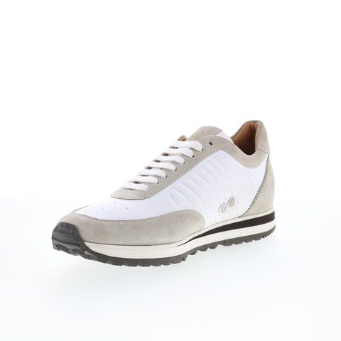 Di Bianco Daytona Mens Gray Leather Lace Up Lifestyle Sneakers Shoes