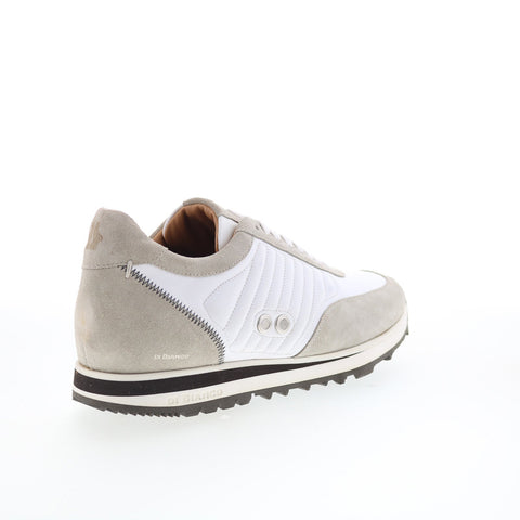 Di Bianco Daytona Mens Gray Leather Lace Up Lifestyle Sneakers Shoes