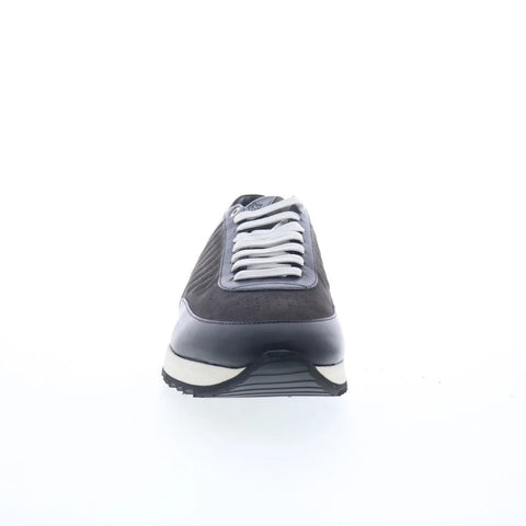 Di Bianco Daytona Mens Gray Leather Lace Up Lifestyle Sneakers Shoes