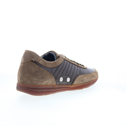 Di Bianco Daytona Laser Mens Brown Suede Lace Up Lifestyle Sneakers Shoes