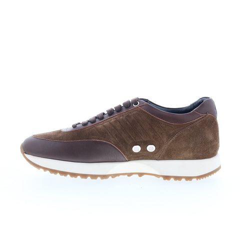Di Bianco Daytona Lux Runner Mens Brown Suede Lace Up Lifestyle Sneakers Shoes