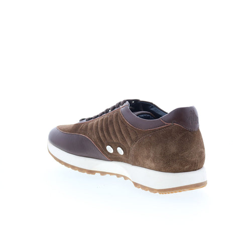 Di Bianco Daytona Lux Runner Mens Brown Suede Lace Up Lifestyle Sneakers Shoes