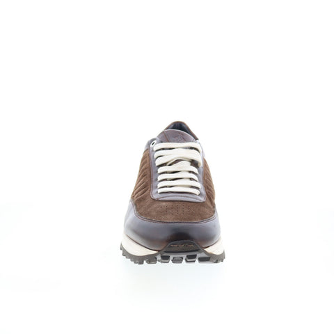 Di Bianco Daytona Mens Brown Suede Lace Up Lifestyle Sneakers Shoes