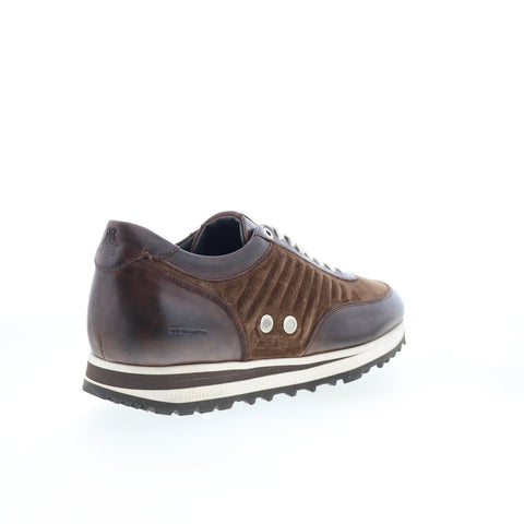 Di Bianco Daytona Mens Brown Suede Lace Up Lifestyle Sneakers Shoes