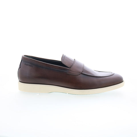 Pastori by Di Bianco Decius Mens Brown Leather Loafers & Slip Ons Penny Shoes
