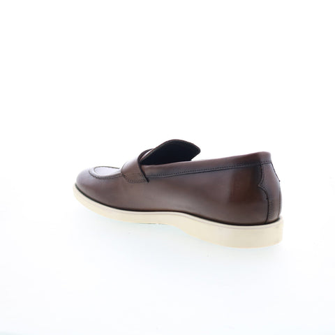 Pastori by Di Bianco Decius Mens Brown Leather Loafers & Slip Ons Penny Shoes