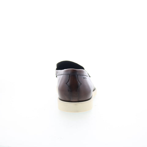 Pastori by Di Bianco Decius Mens Brown Leather Loafers & Slip Ons Penny Shoes