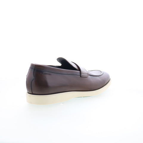 Pastori by Di Bianco Decius Mens Brown Leather Loafers & Slip Ons Penny Shoes