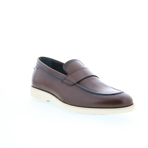 Pastori by Di Bianco Decius Mens Brown Leather Loafers & Slip Ons Penny Shoes