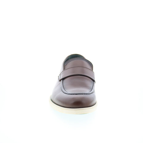 Pastori by Di Bianco Decius Mens Brown Leather Loafers & Slip Ons Penny Shoes