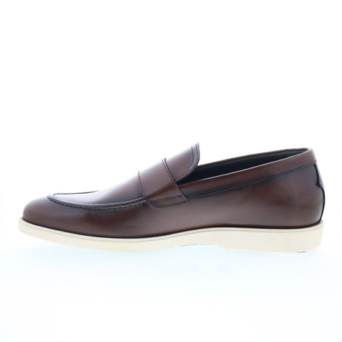 Pastori by Di Bianco Decius Mens Brown Leather Loafers & Slip Ons Penny Shoes
