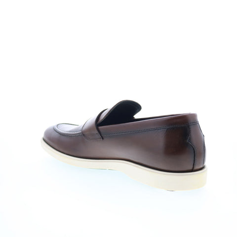 Pastori by Di Bianco Decius Mens Brown Leather Loafers & Slip Ons Penny Shoes