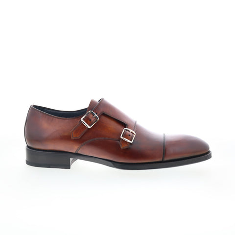 Di Bianco Deco Giallo Mens Brown Leather Loafers & Slip Ons Casual Shoes