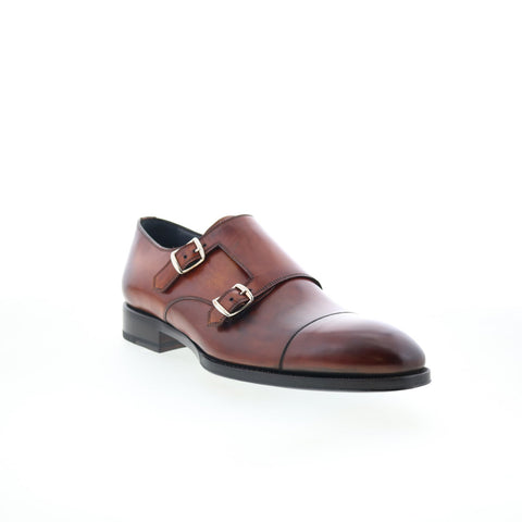 Di Bianco Deco Giallo Mens Brown Leather Loafers & Slip Ons Casual Shoes