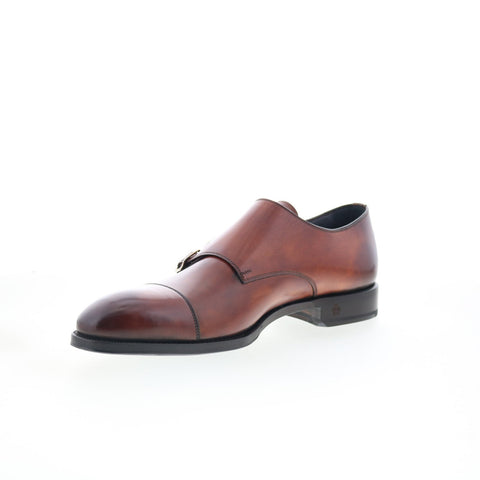 Di Bianco Deco Giallo Mens Brown Leather Loafers & Slip Ons Casual Shoes