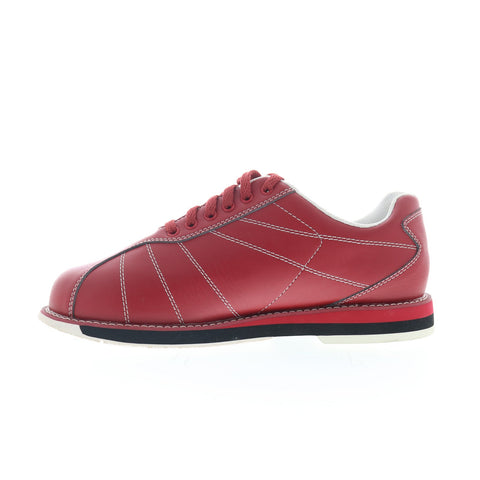Dexter Dex-10 Mens Red Leather Lace Up Athletic Bowling Shoes