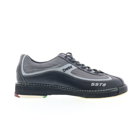 Dexter Dex-2 Mens Black Leather Lace Up Athletic Bowling Shoes