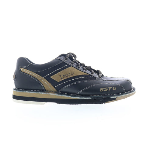 Dexter Dex-4 Mens Black Leather Lace Up Athletic Bowling Shoes