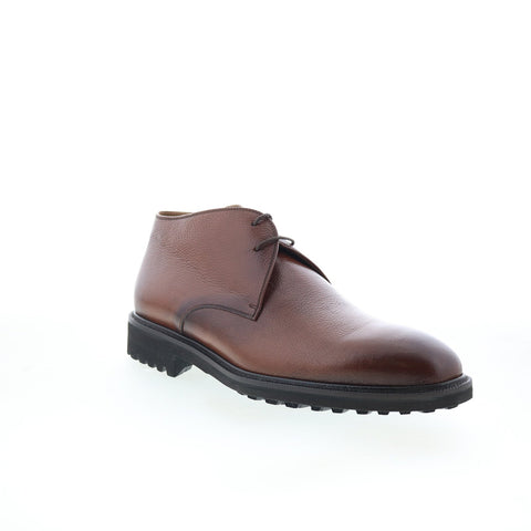 Pastori by Di Bianco Didius Mens Brown Leather Lace Up Chukkas Boots