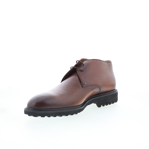 Pastori by Di Bianco Didius Mens Brown Leather Lace Up Chukkas Boots