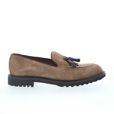 Pastori by Di Bianco Domitia Mens Brown Suede Loafers & Slip Ons Casual Shoes