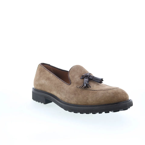 Pastori by Di Bianco Domitia Mens Brown Suede Loafers & Slip Ons Casual Shoes