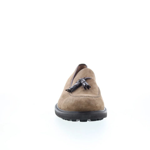 Pastori by Di Bianco Domitia Mens Brown Suede Loafers & Slip Ons Casual Shoes