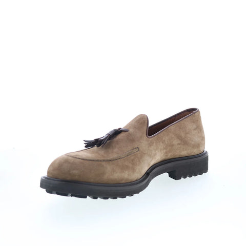Pastori by Di Bianco Domitia Mens Brown Suede Loafers & Slip Ons Casual Shoes