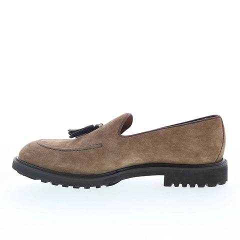 Pastori by Di Bianco Domitia Mens Brown Suede Loafers & Slip Ons Casual Shoes
