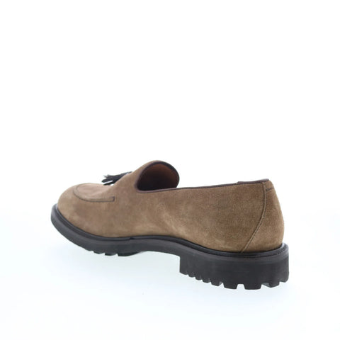 Pastori by Di Bianco Domitia Mens Brown Suede Loafers & Slip Ons Casual Shoes