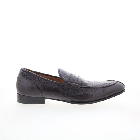 Di Bianco Driago Mens Brown Leather Slip On Loafers & Slip Ons Penny Shoes