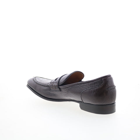 Di Bianco Driago Mens Brown Leather Slip On Loafers & Slip Ons Penny Shoes