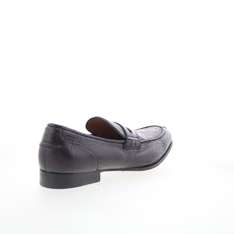 Di Bianco Driago Mens Brown Leather Slip On Loafers & Slip Ons Penny Shoes