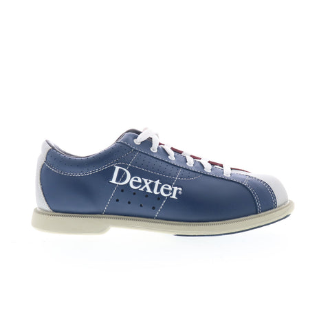 Dexter EBR2821-8 Mens Blue Leather Lace Up Athletic Bowling Shoes
