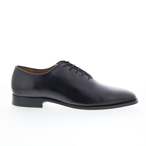 Di Bianco Eleganza Mens Black Leather Oxfords & Lace Ups Plain Toe Shoes