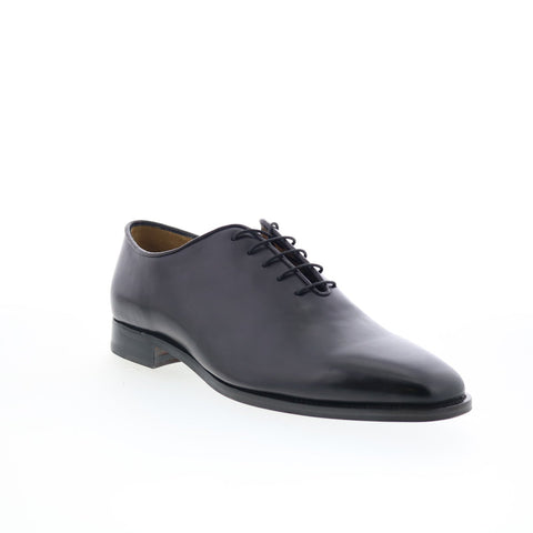 Di Bianco Eleganza Mens Black Leather Oxfords & Lace Ups Plain Toe Shoes
