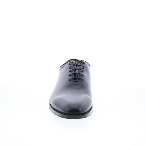 Di Bianco Eleganza Mens Black Leather Oxfords & Lace Ups Plain Toe Shoes