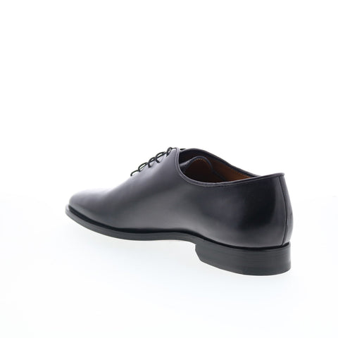 Di Bianco Eleganza Mens Black Leather Oxfords & Lace Ups Plain Toe Shoes
