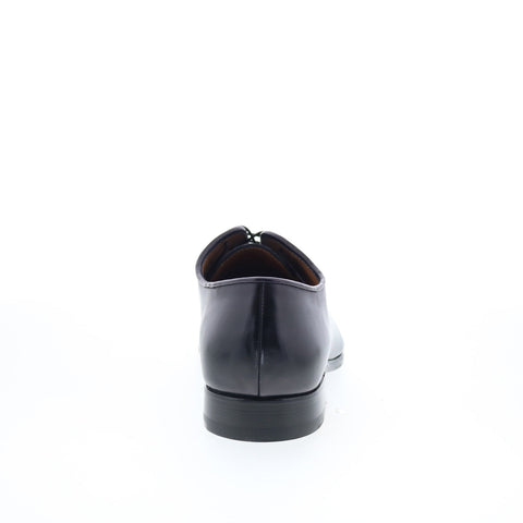 Di Bianco Eleganza Mens Black Leather Oxfords & Lace Ups Plain Toe Shoes