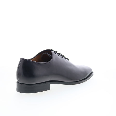 Di Bianco Eleganza Mens Black Leather Oxfords & Lace Ups Plain Toe Shoes